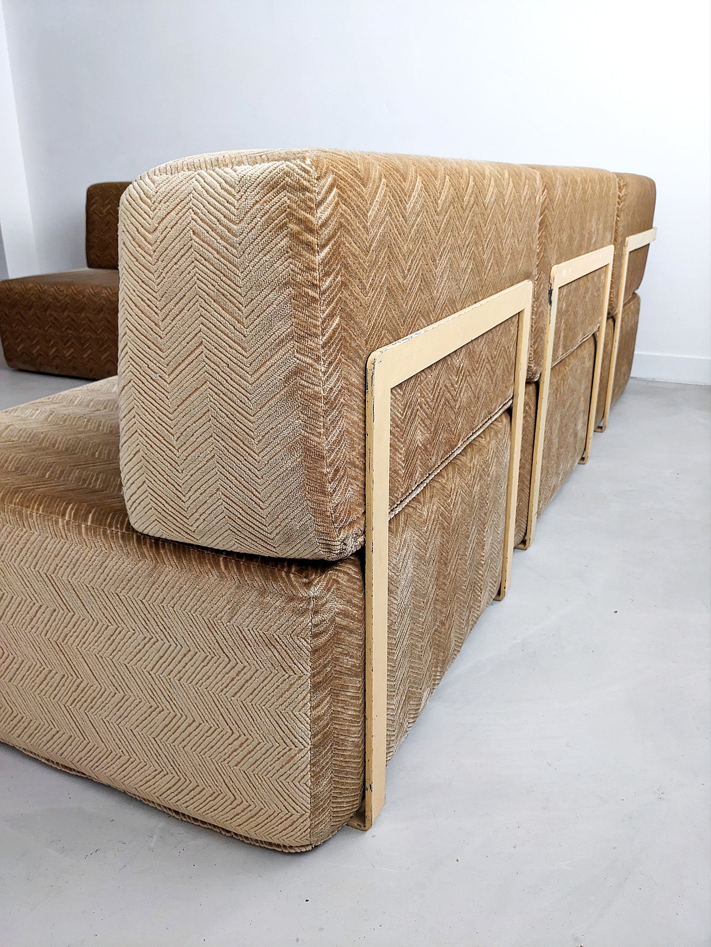 Soft Yellow Modular Sofa 1960's