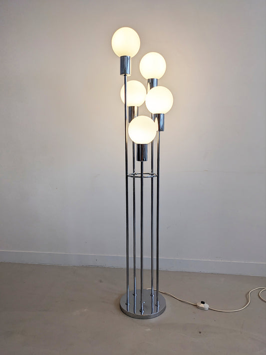 Sölken Leuchten Chrome Floor Lamp 1970's