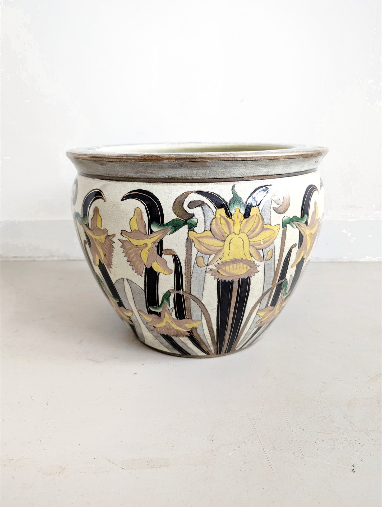 Art Nouveau Style Flower Pot by G. Fieravino Italy