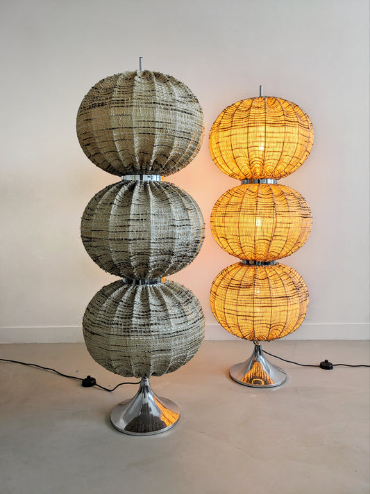Set of 2 Cocoon Floor Lamps 1970's