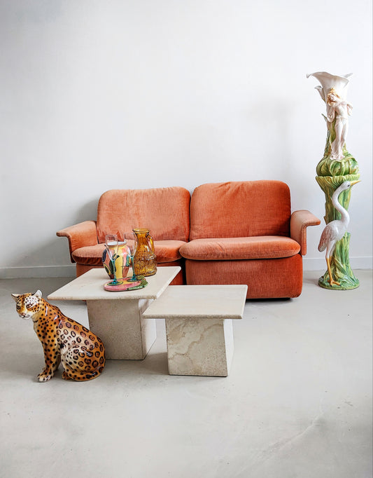 Majolica Heron Plant Stand 1960's