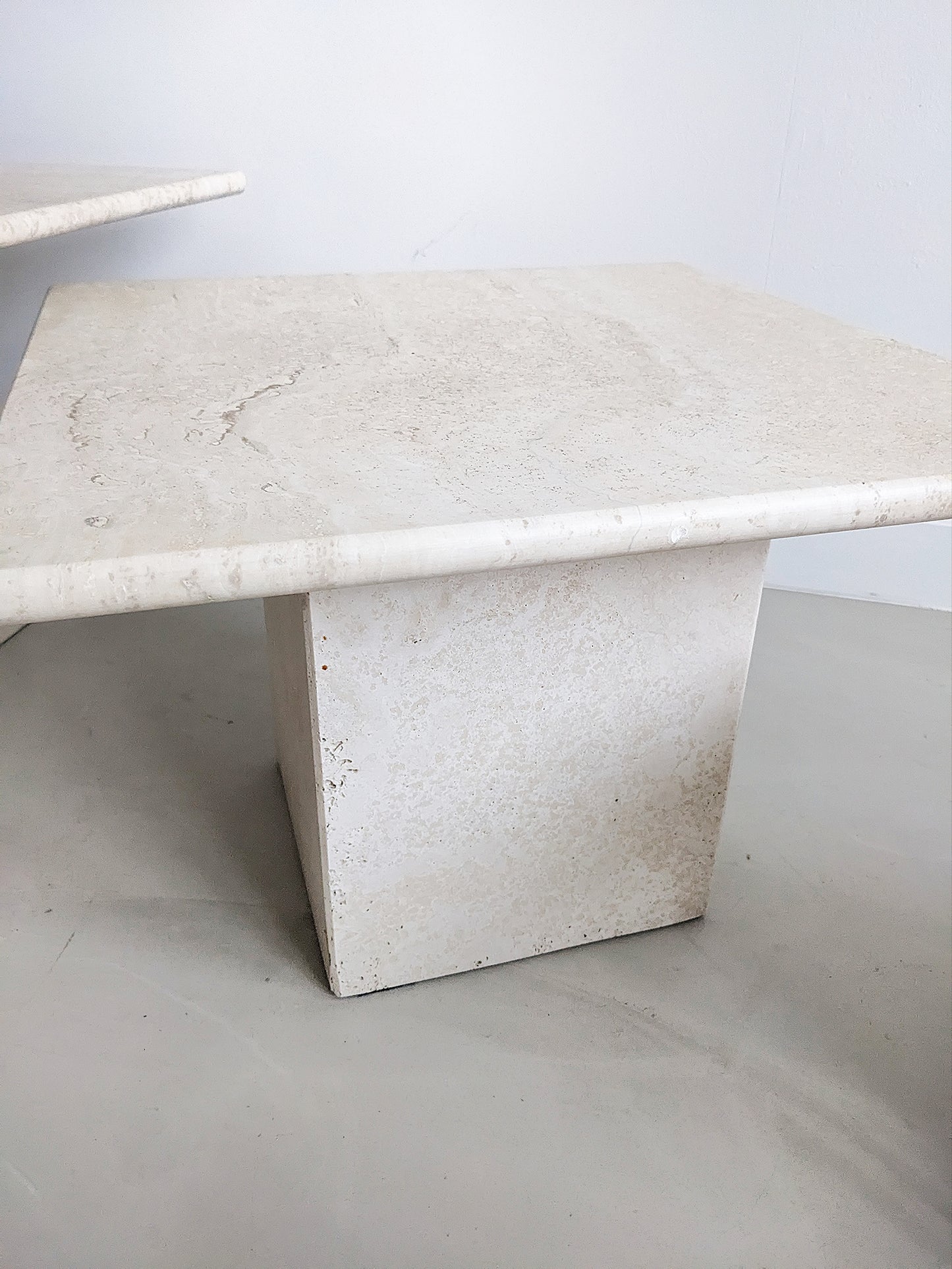 Travertine Nesting Tables 1980's