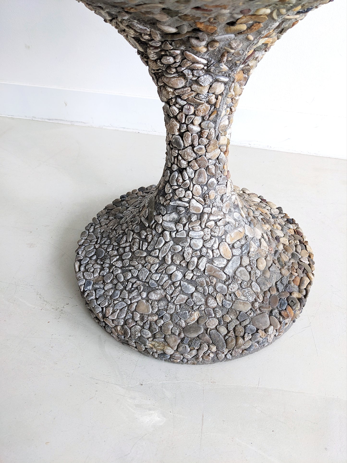 Vintage Concrete Pebble Stone Planter 1950's