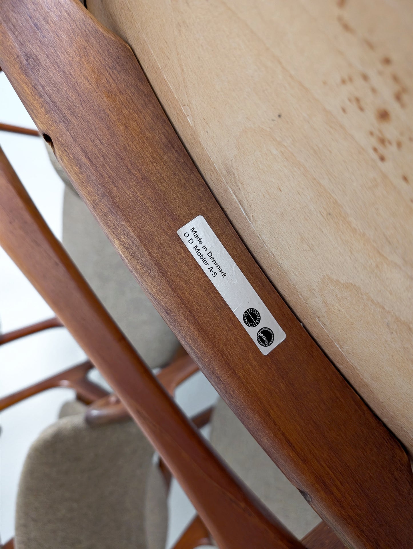 Set of 6 'Model 49' Dining Chairs by Erik Buck for Oddense Maskinsnedkeri 1960's