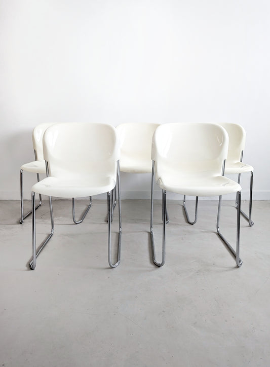 'Swing' Stackable Dining Chairs by Gerd Lange for Drabert 1980's