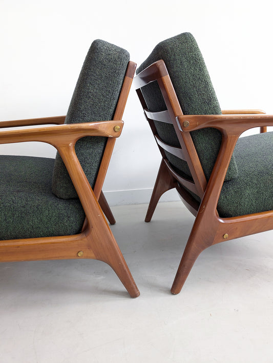 Forest Green Midcentury Armchairs 1960s