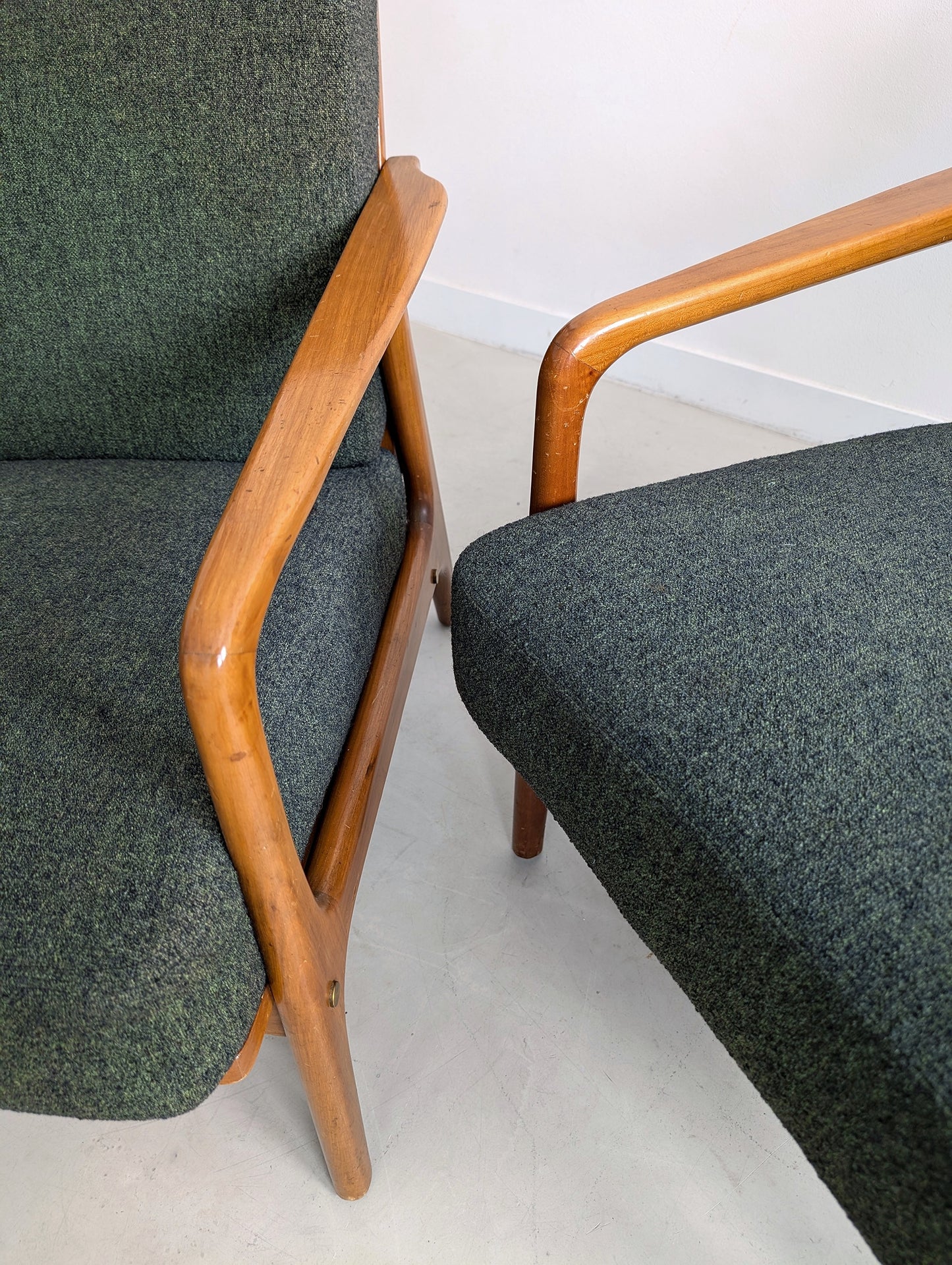 Forest Green Midcentury Armchairs 1960s