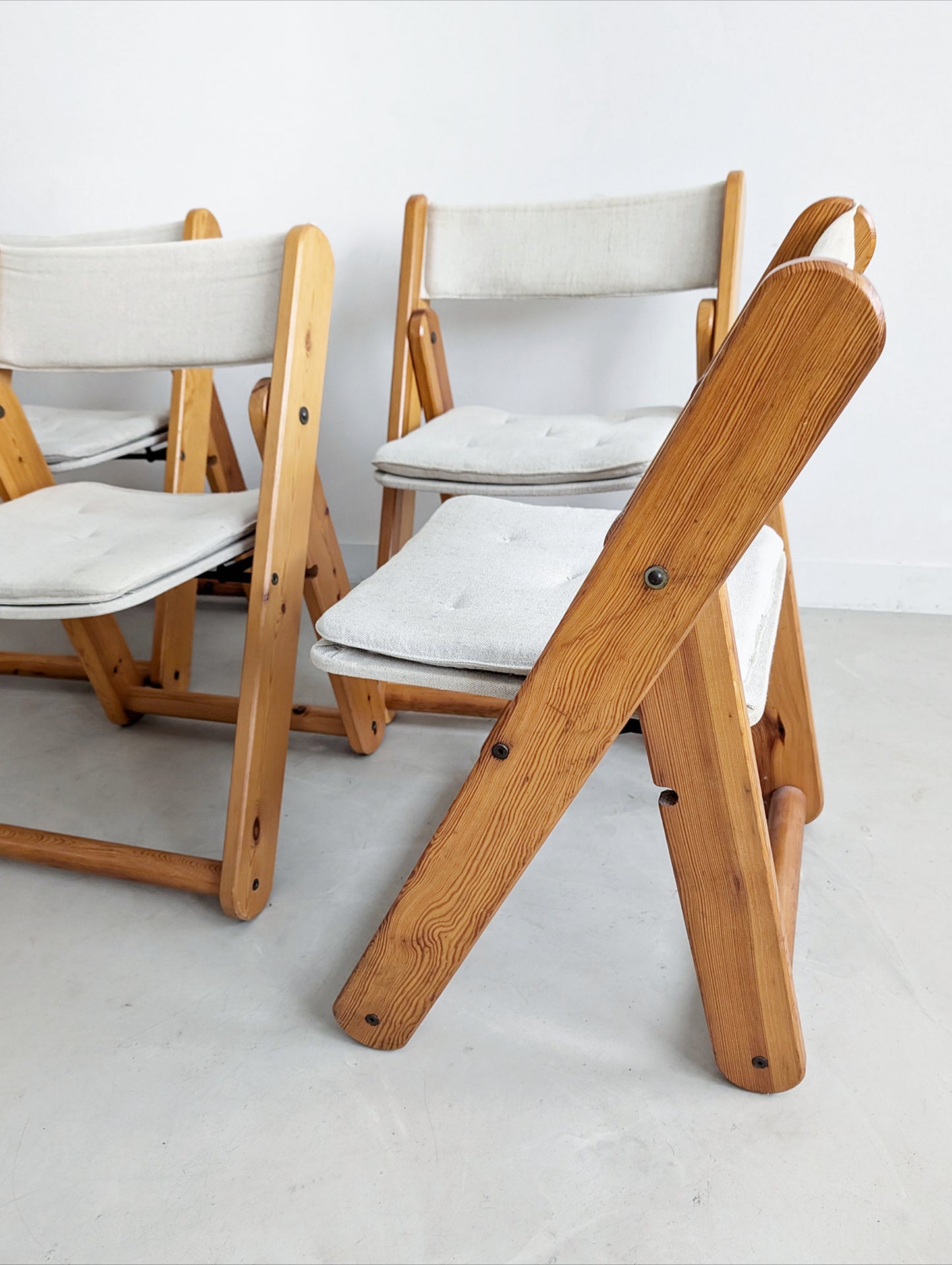 Set of 4 'Kon-Tiki' Folding Chairs by Gillis Lundgren for IKEA 1970s