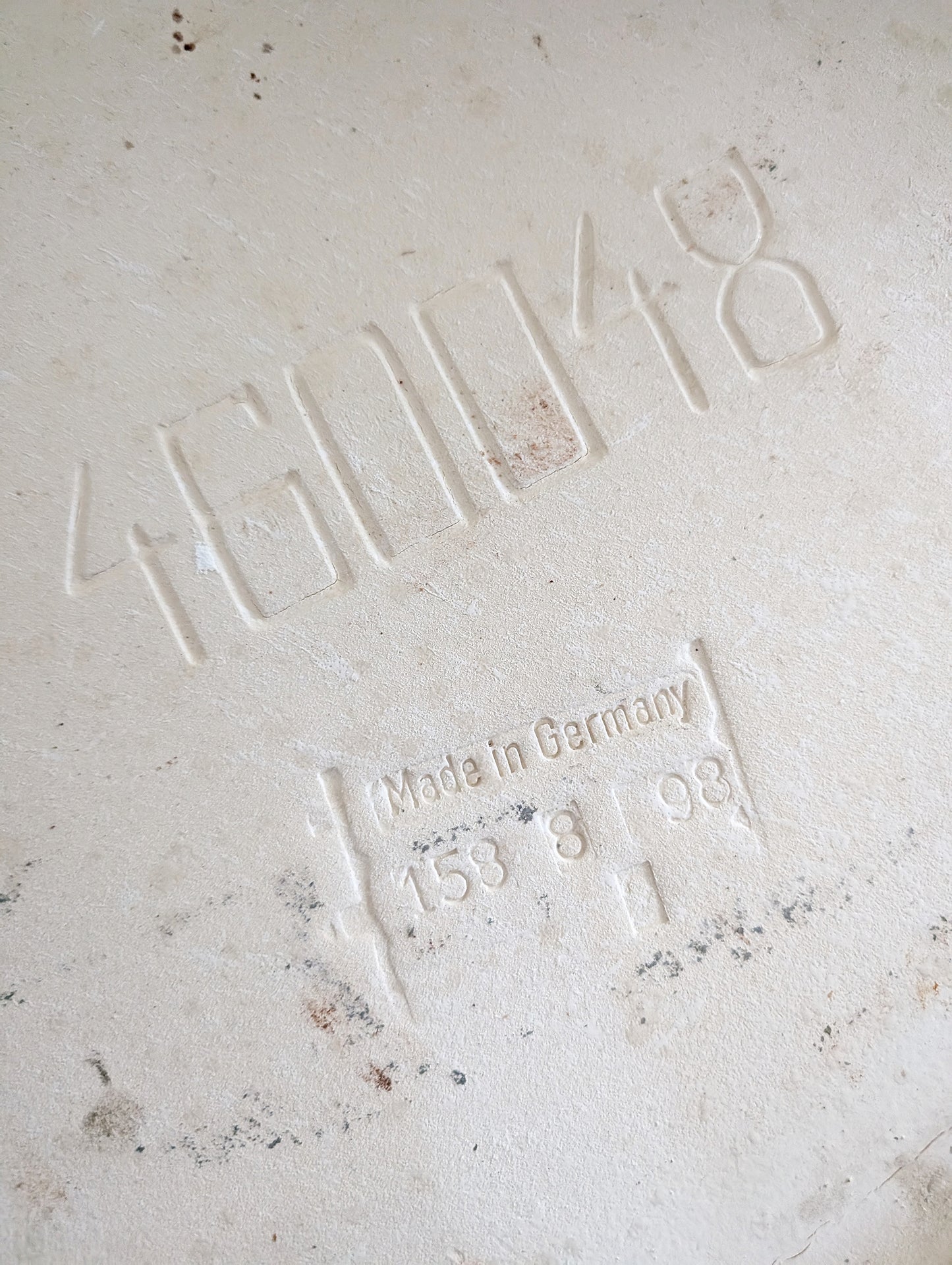 Round Coffee Table with Chrome Base and Ceramic Top 1970s