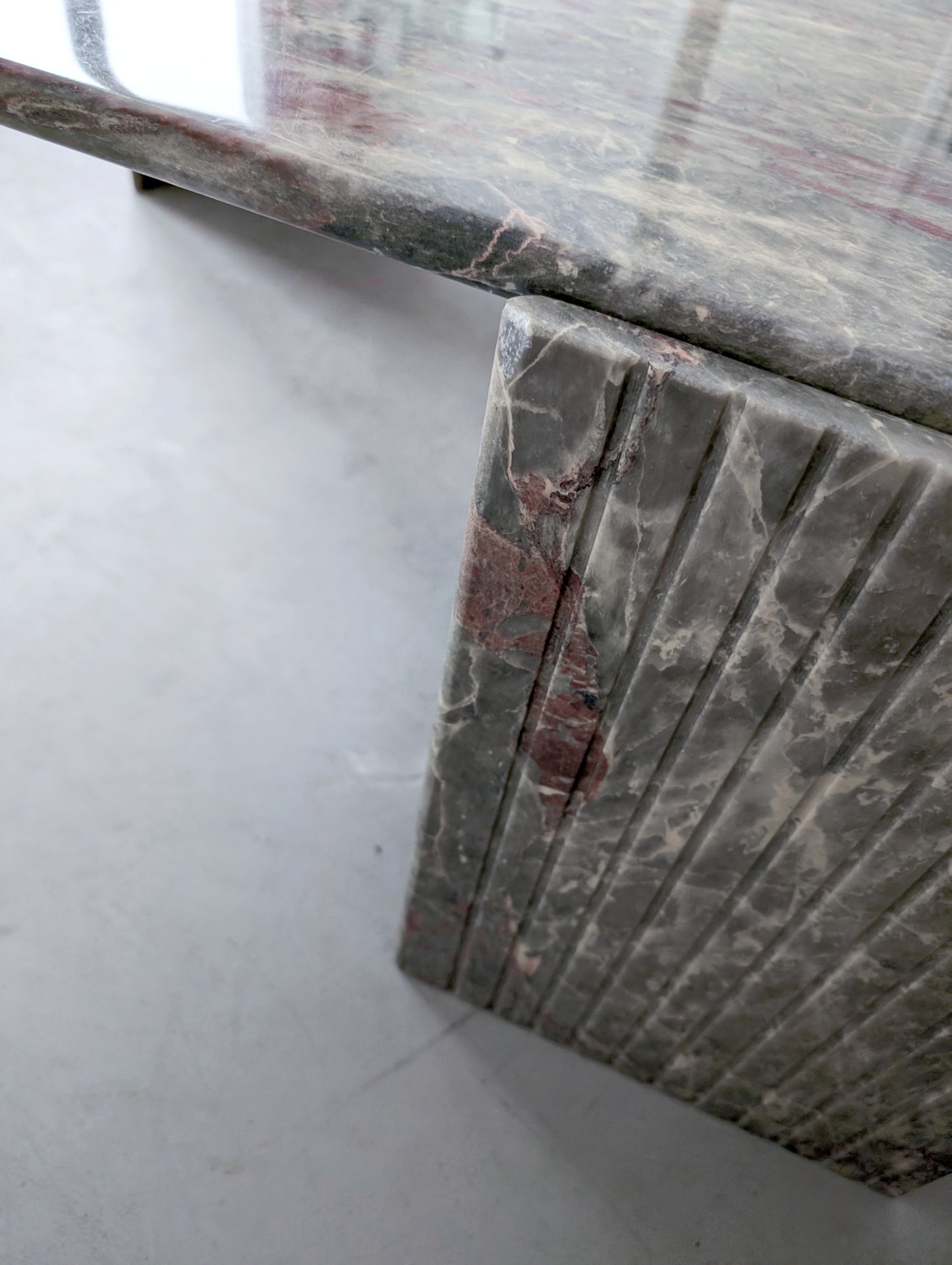 Italian Marble Eye Shaped Coffee Table 1970s