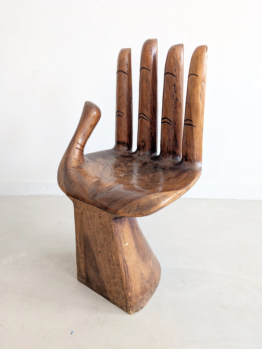 Handcarved Suar Wood Hand Chair 1970's