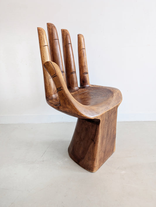 Handcarved Suar Wood Hand Chair 1970's