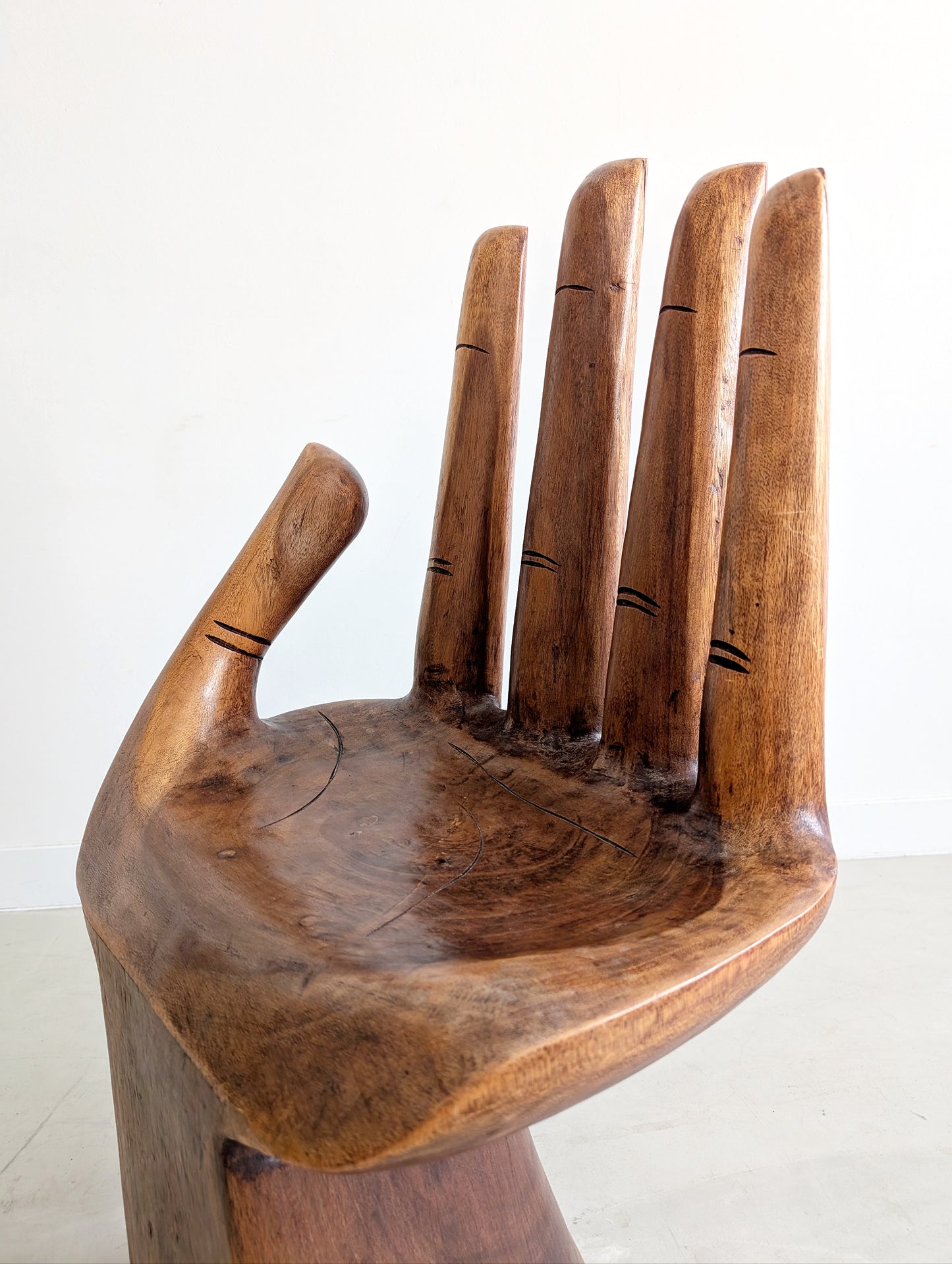 Handcarved Suar Wood Hand Chair 1970's