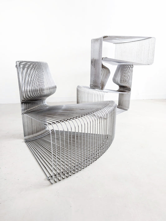 Set of 3 Pantonova 'Concave' Seating Elements by Verner Panton 1980s