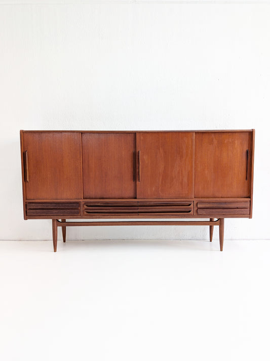 Danish Midcentury Modern Teakwood Highboard 1960s