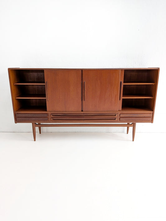 Danish Midcentury Modern Teakwood Highboard 1960s