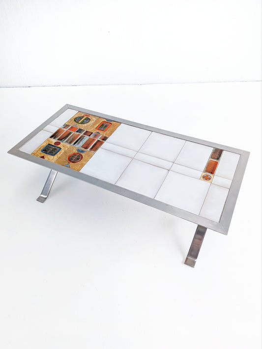 Ceramic Tile Coffee Table by Jean Gregorieff for Roche Bobois 1970s
