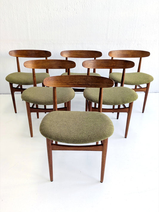 Set of 6 Midcentury Dining Chairs 1960s