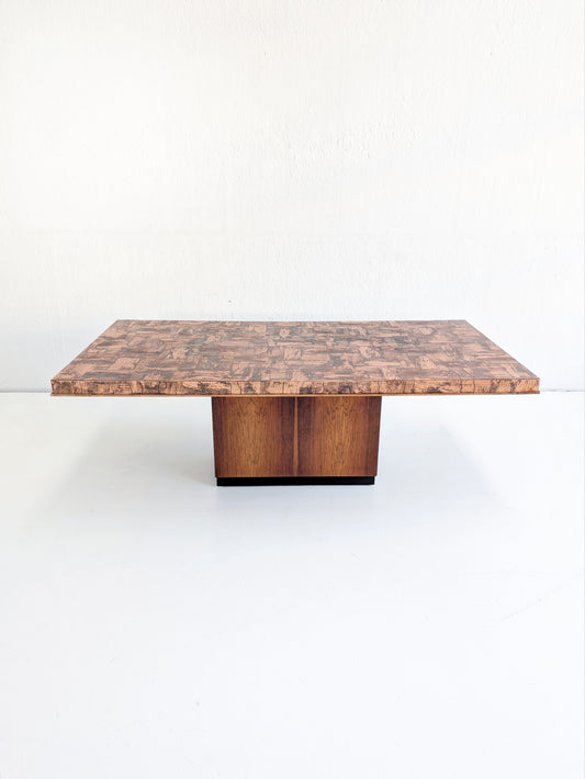 Brutalist Copper Plated Coffee Table by Heinz Lilienthal 1970s
