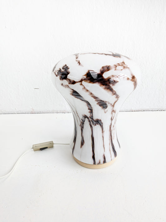 Marble Effect Table Lamp by Ivan Jakeš for Sklarny Rapotin 1960s