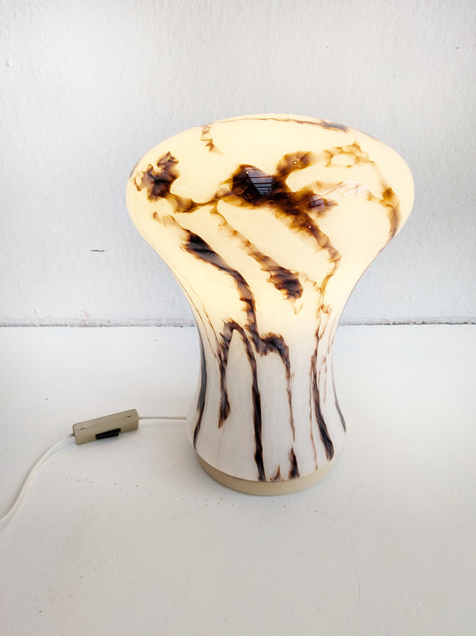 Marble Effect Table Lamp by Ivan Jakeš for Sklarny Rapotin 1960s