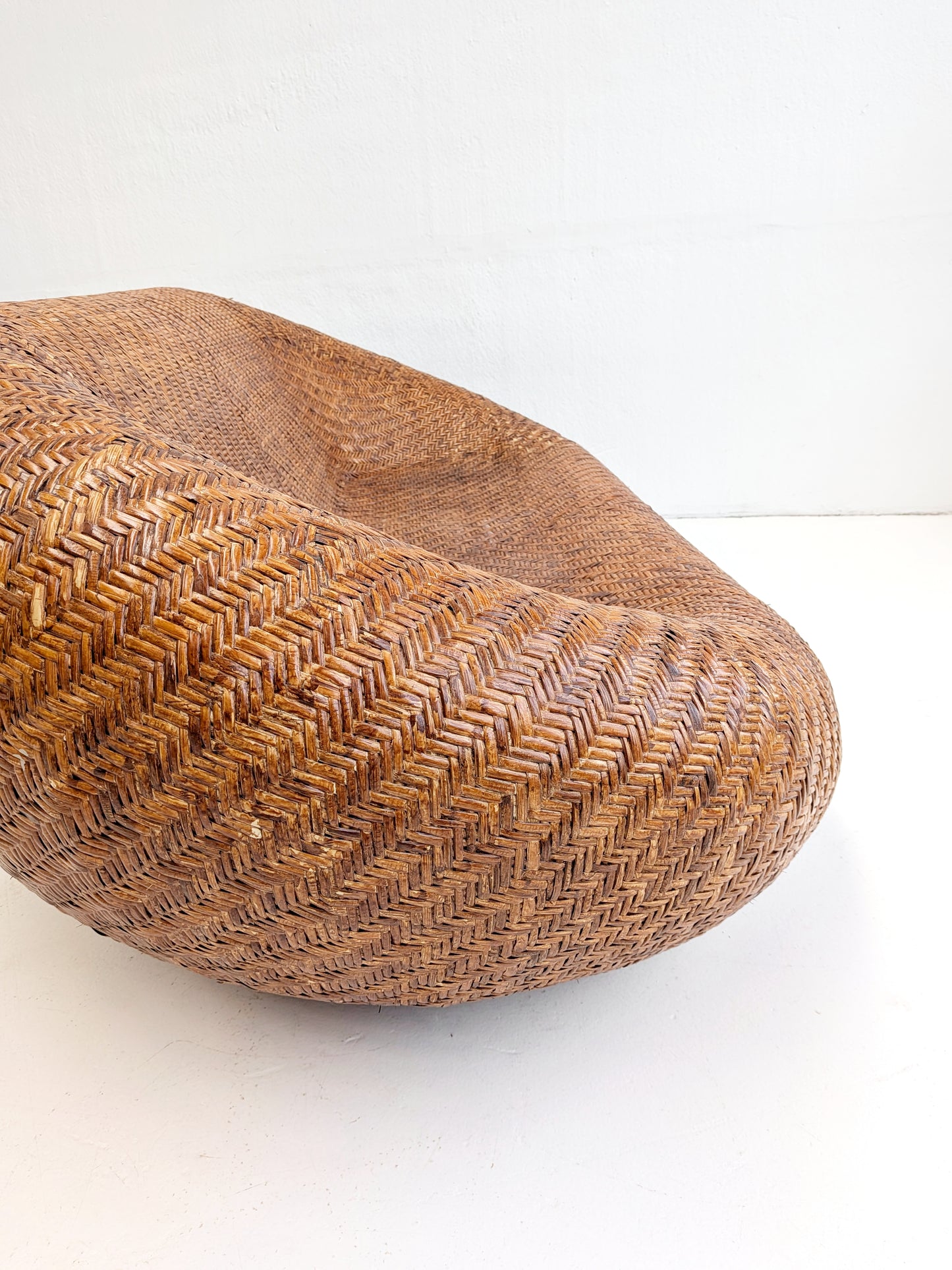 Woven Rattan Egg Sofa by Habitat 1970s