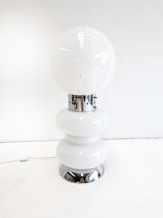 Italian Space Age Floor Lamp in Murano Glass 1970s