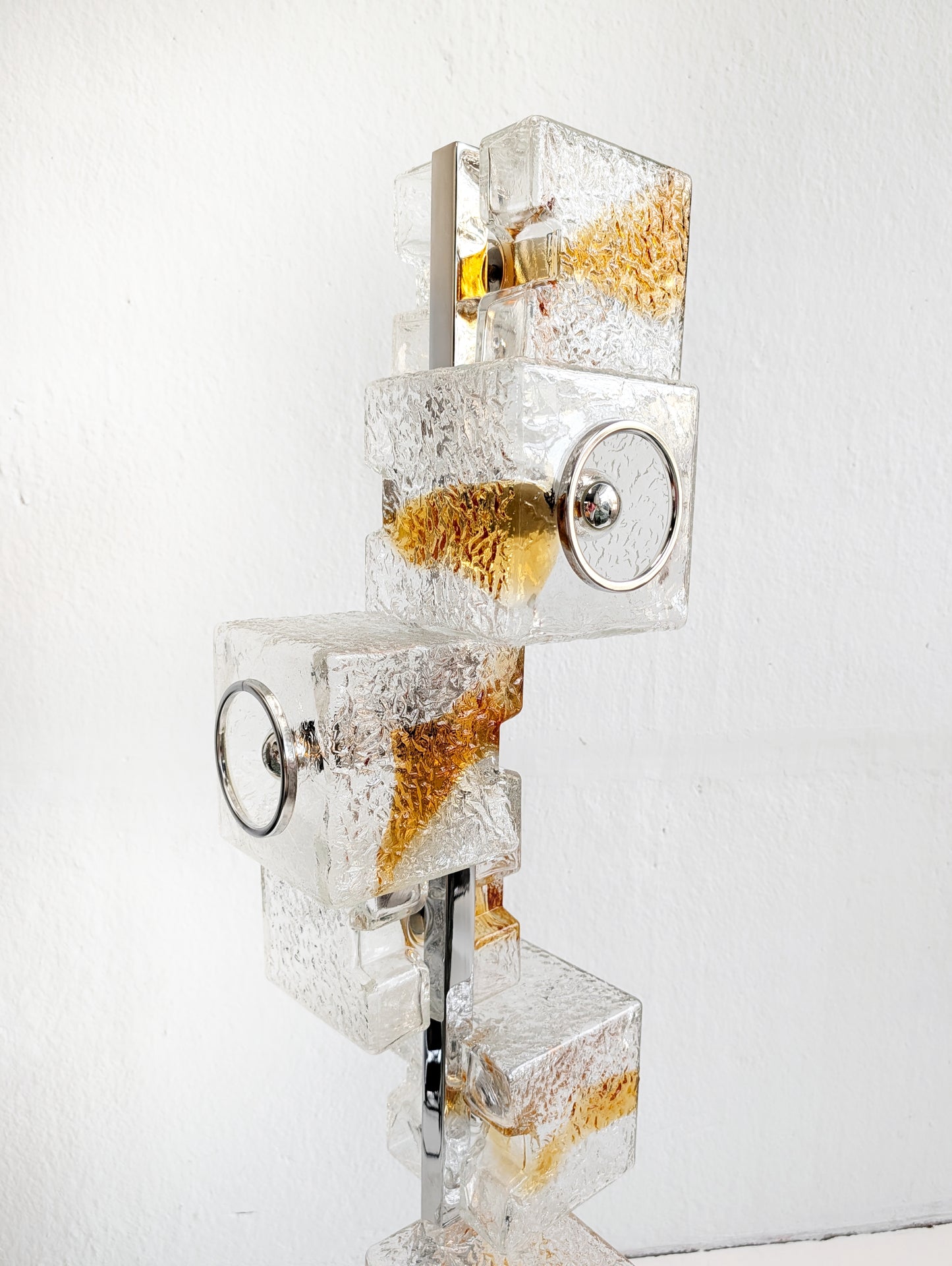 Murano Glass Cube Floor Lamp by Toni Zucherri for Veart 1960s