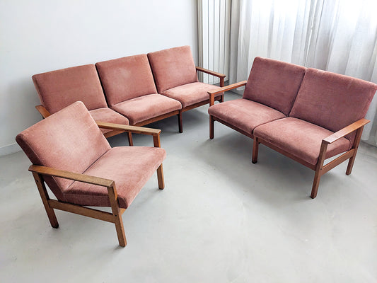 Pink 'FU05' Set by Yngve Ekström for Pastoe 1960's