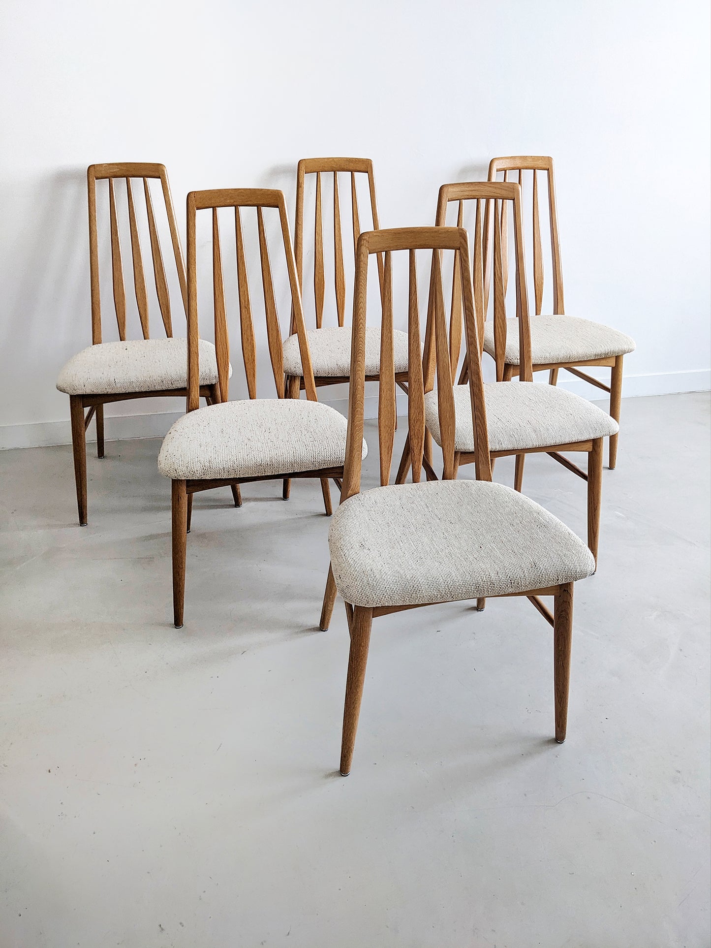 Set of 6 'Eva' Dining Chairs by Niels Koefoed for Hornslet 1960's