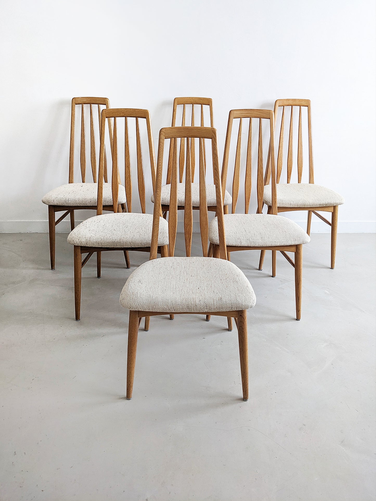 Set of 6 'Eva' Dining Chairs by Niels Koefoed for Hornslet 1960's