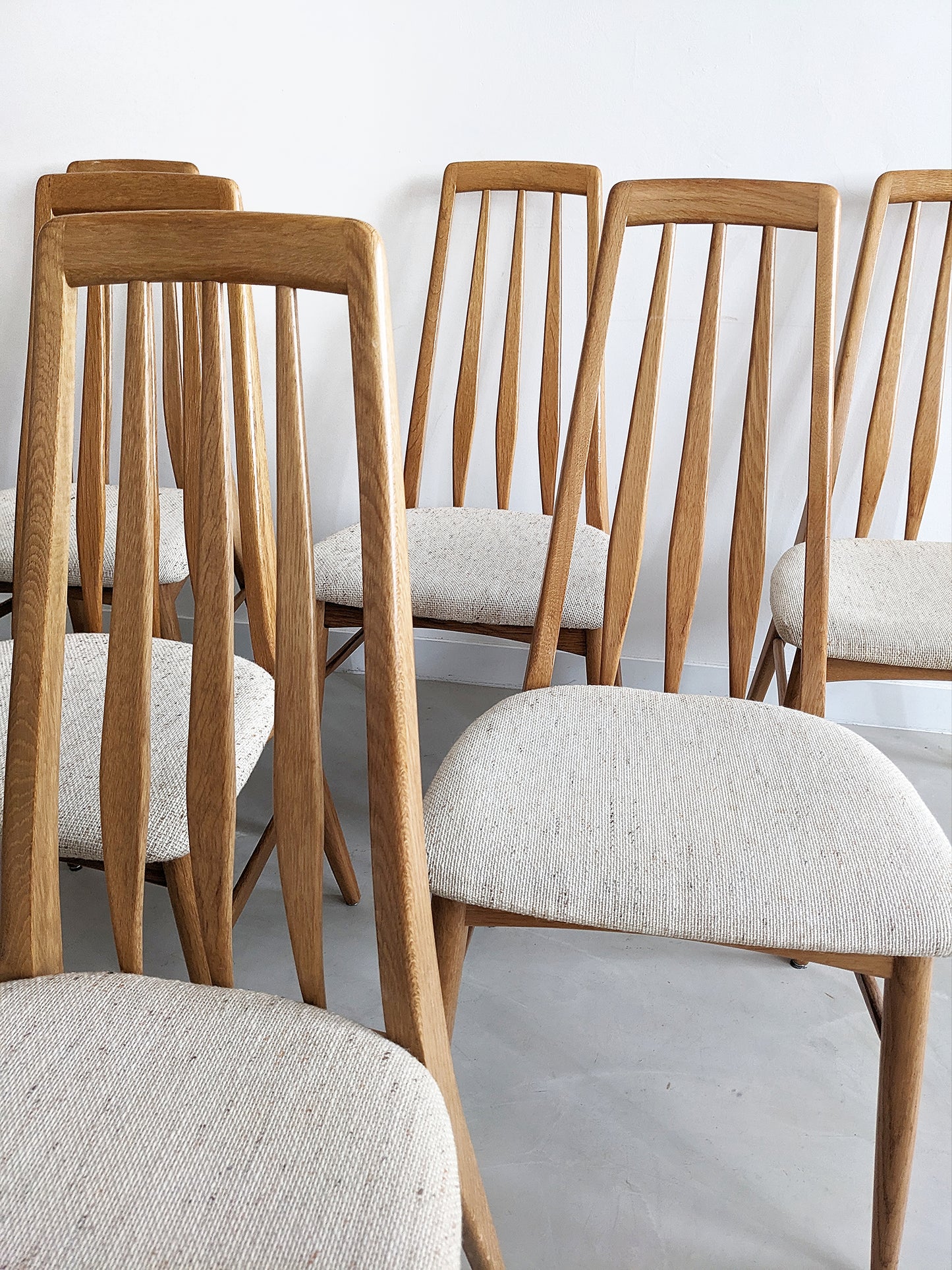 Set of 6 'Eva' Dining Chairs by Niels Koefoed for Hornslet 1960's