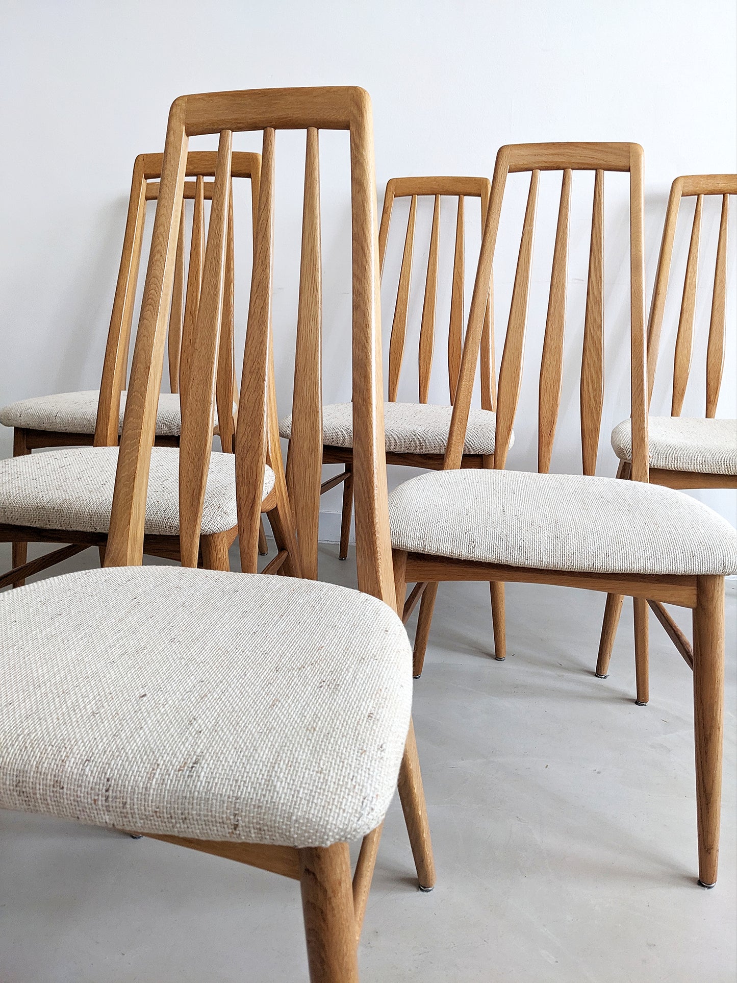 Set of 6 'Eva' Dining Chairs by Niels Koefoed for Hornslet 1960's