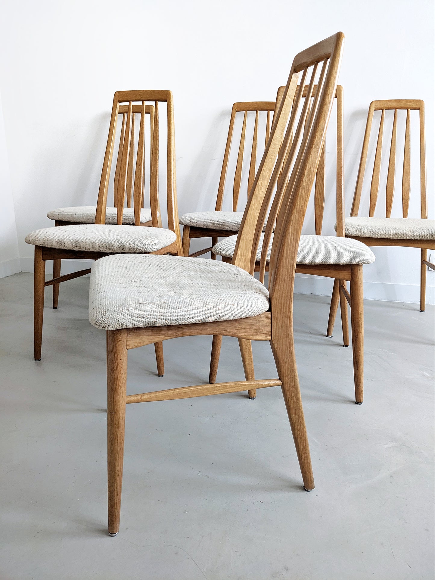 Set of 6 'Eva' Dining Chairs by Niels Koefoed for Hornslet 1960's