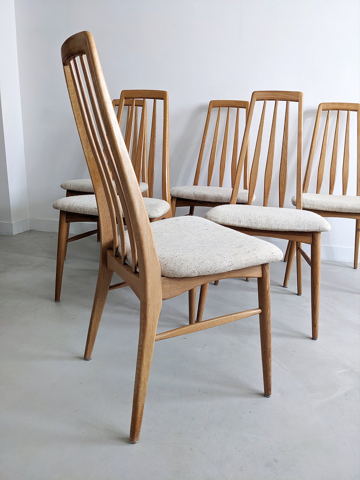 Set of 6 'Eva' Dining Chairs by Niels Koefoed for Hornslet 1960's