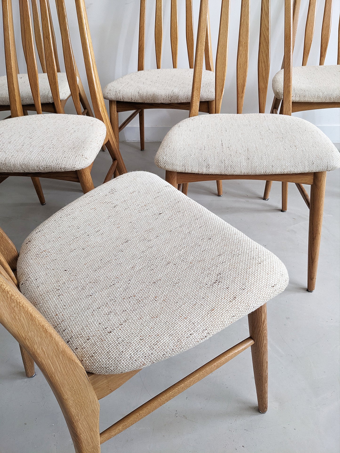 Set of 6 'Eva' Dining Chairs by Niels Koefoed for Hornslet 1960's