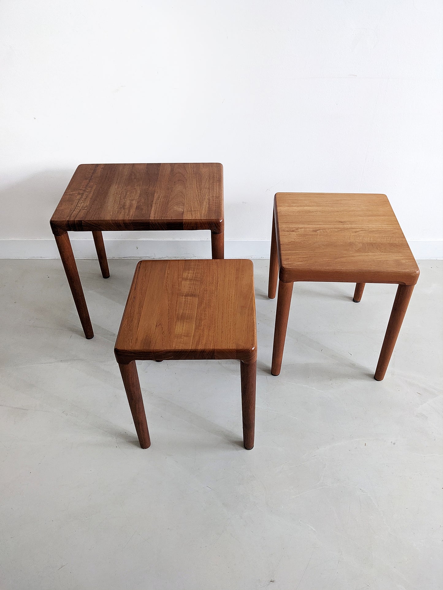 Teak Nesting Tables by Toften Møbelfabrikken 1960's