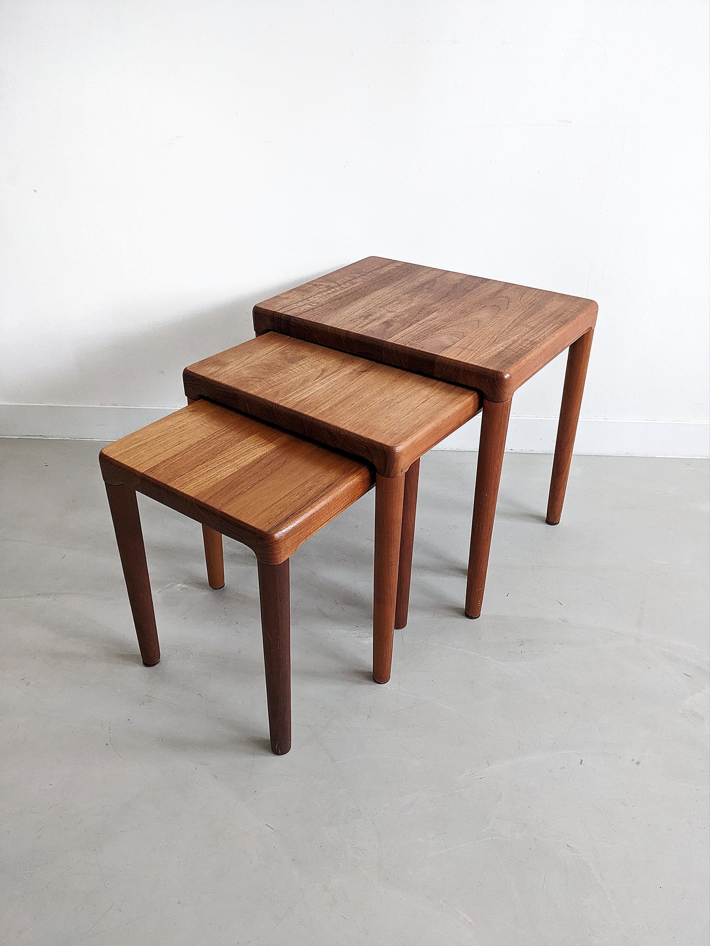 Teak Nesting Tables by Toften Møbelfabrikken 1960's