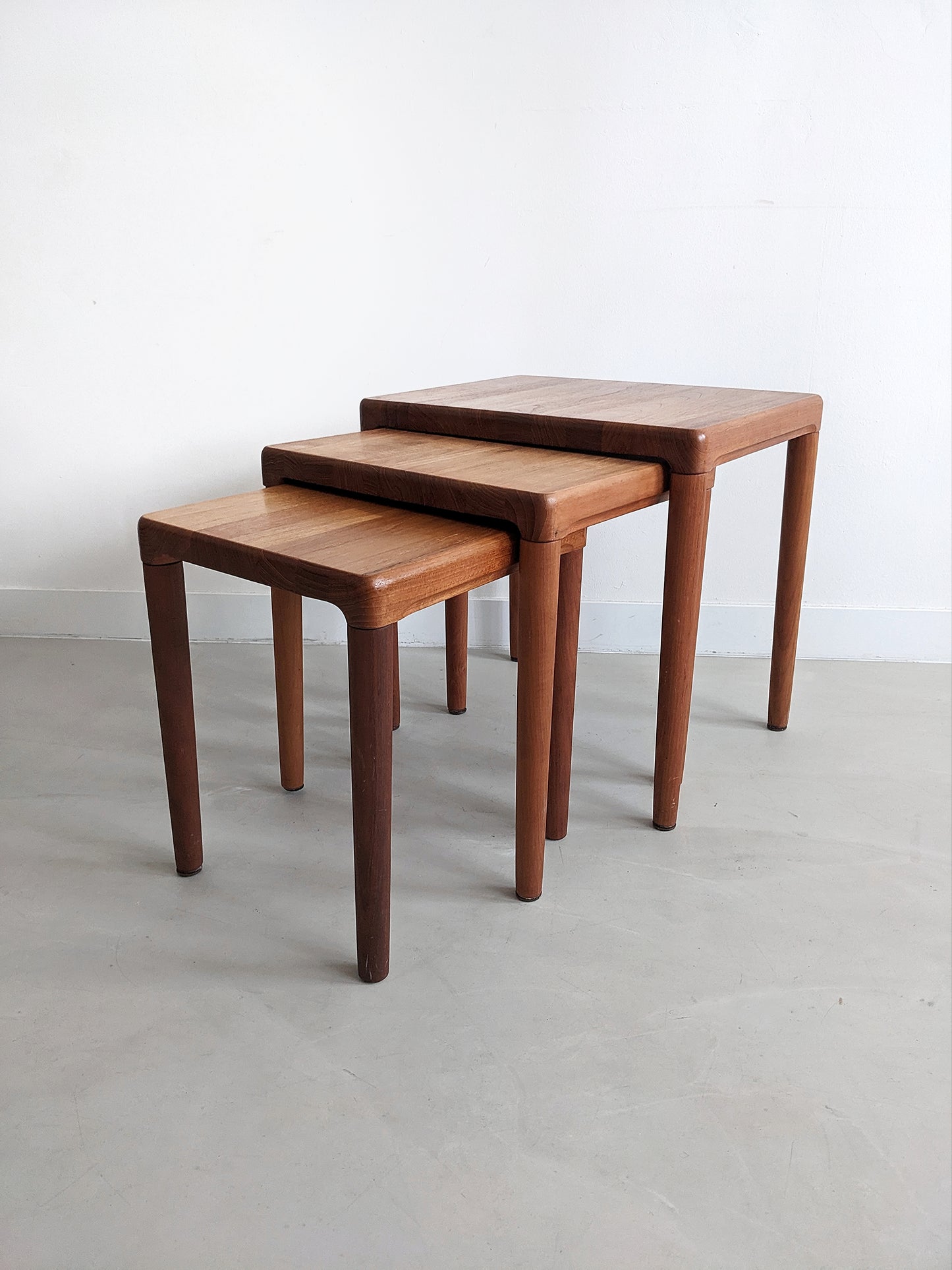 Teak Nesting Tables by Toften Møbelfabrikken 1960's