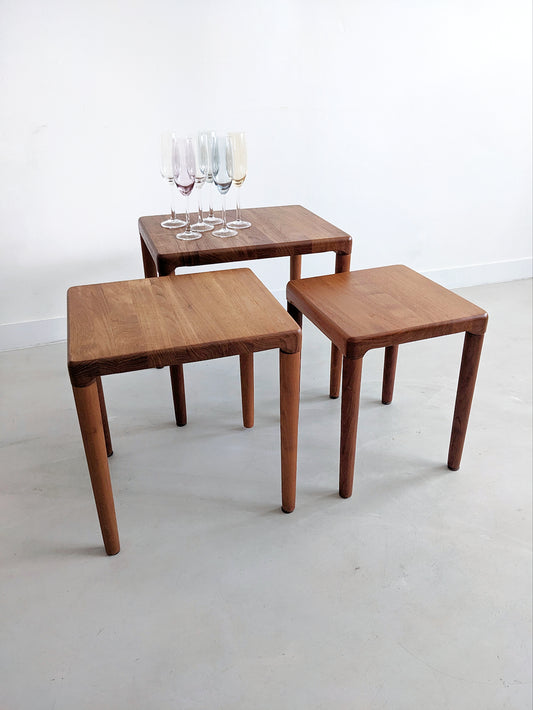 Teak Nesting Tables by Toften Møbelfabrikken 1960's