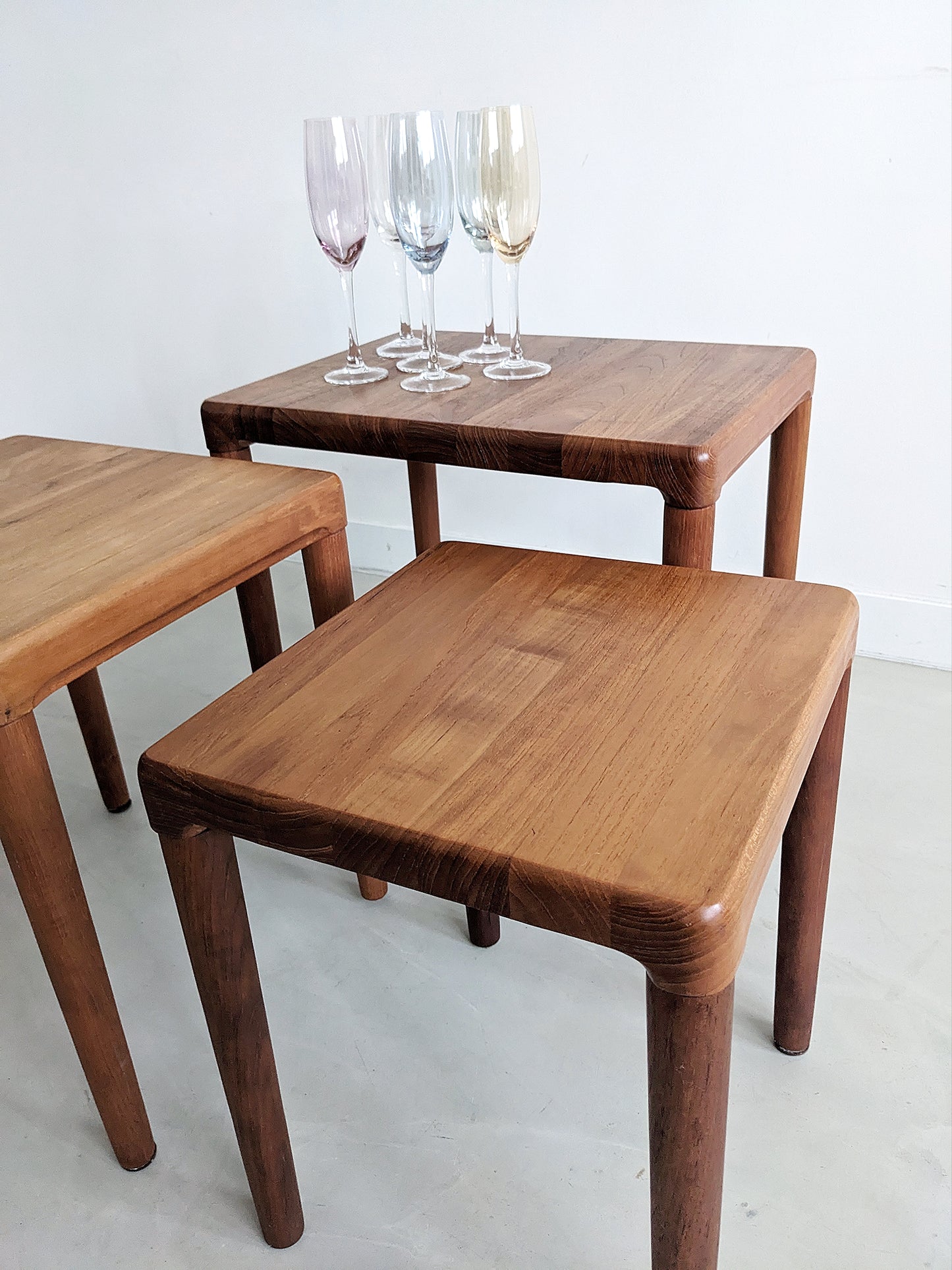 Teak Nesting Tables by Toften Møbelfabrikken 1960's