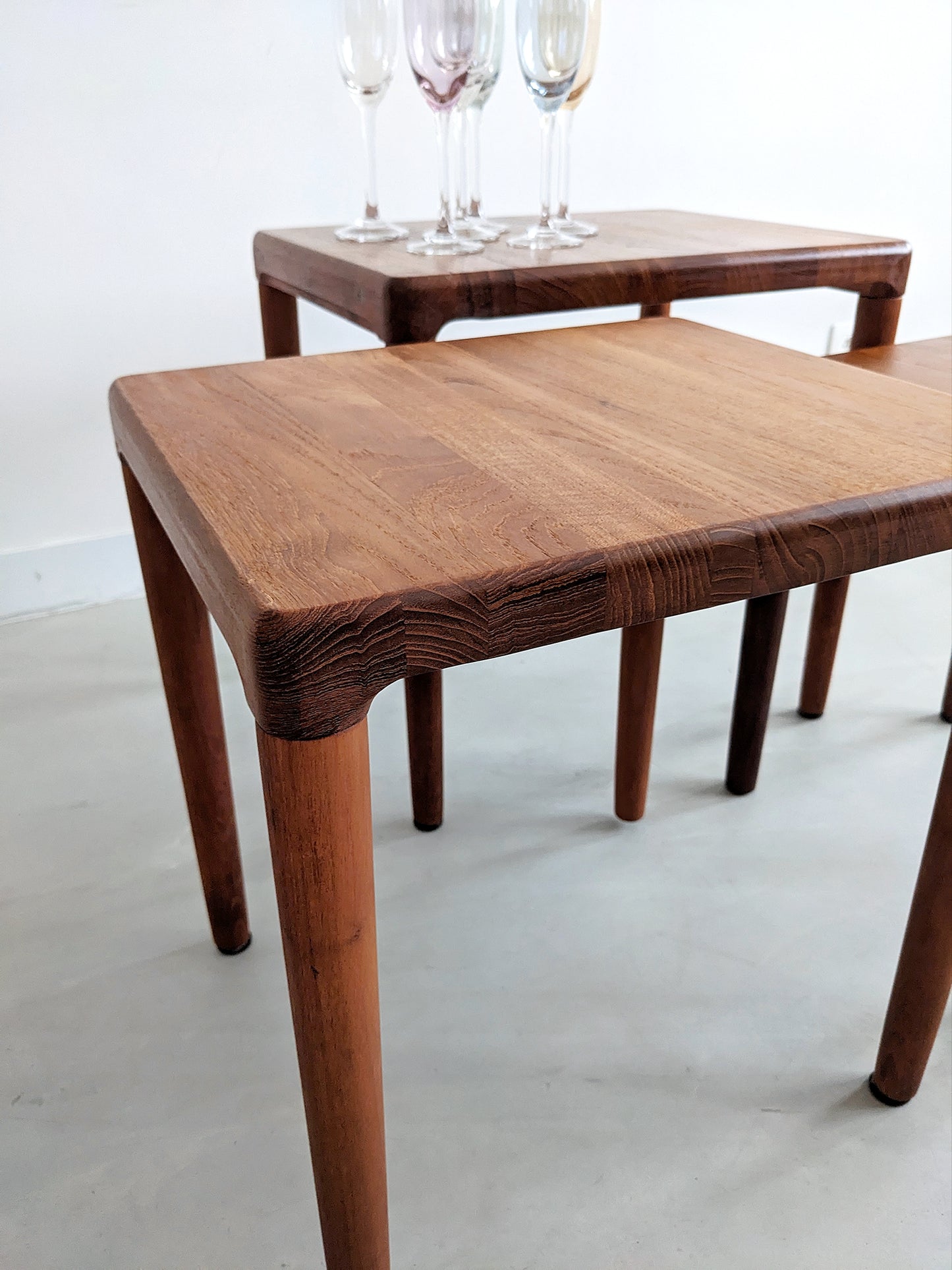 Teak Nesting Tables by Toften Møbelfabrikken 1960's