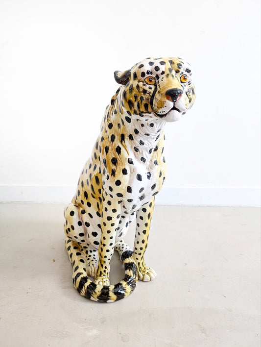 Ceramic Cheetah Statue 1960's