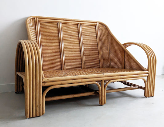 Rattan Loveseat 1950's