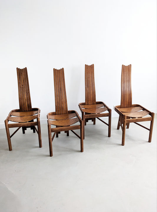 Set of 4 Allmilmö Dining Chairs 1980's