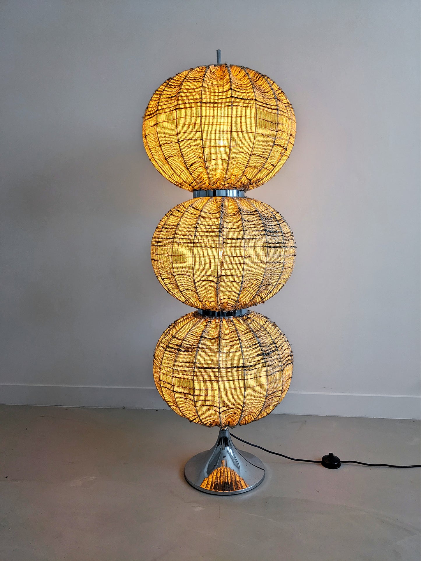 Set of 2 Cocoon Floor Lamps 1970's