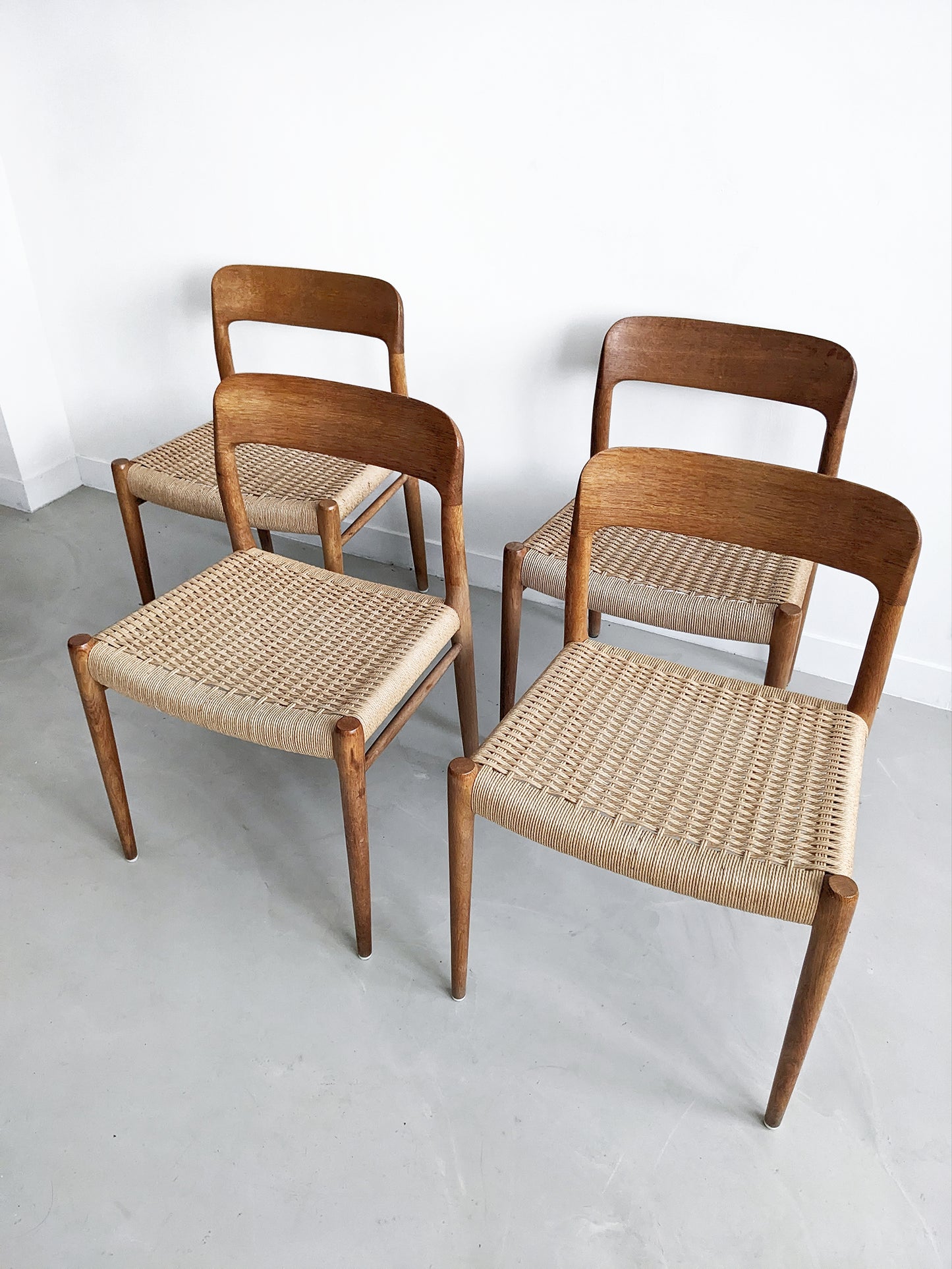 Set of 4 Niels Otto Møller Chairs 'Model 75' 1950's