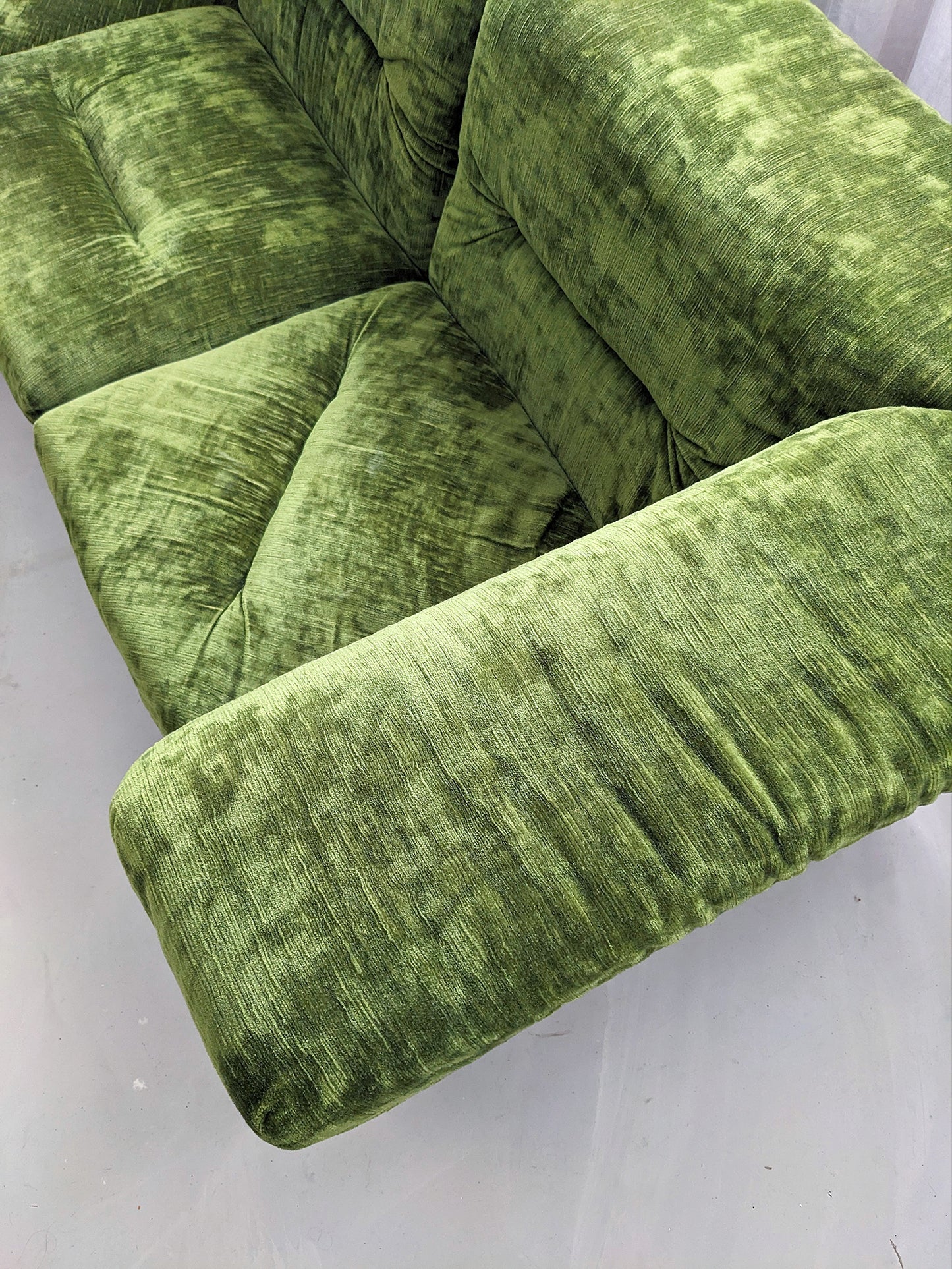 Modular Crushed Velvet Sofa (6 elements) 1970's