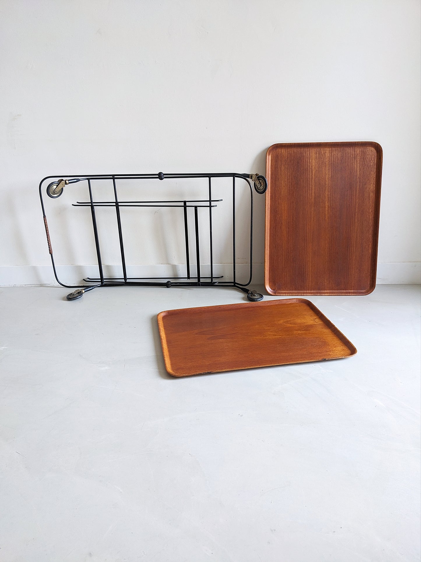 Foldable Bar Cart by Paul Nagel for Jie Gantofa 1960's