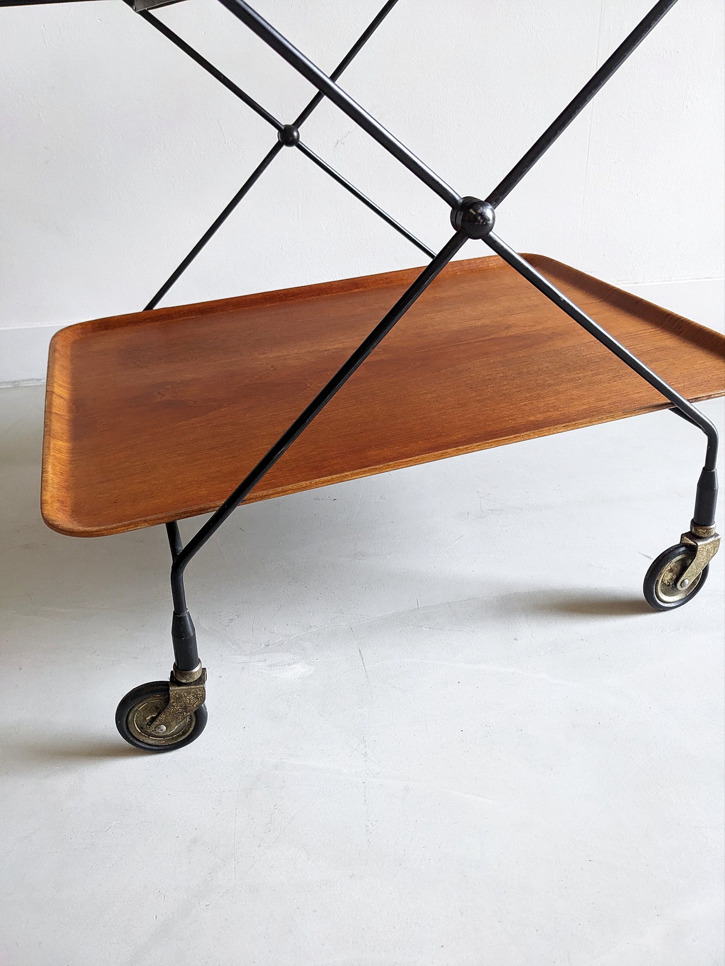 Foldable Bar Cart by Paul Nagel for Jie Gantofa 1960's